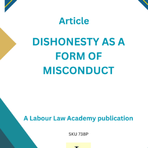 738 Dishonesty as a form of misconduct