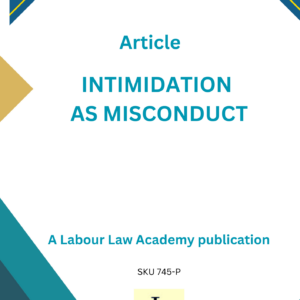 745 Intimidation as a form of misconduct