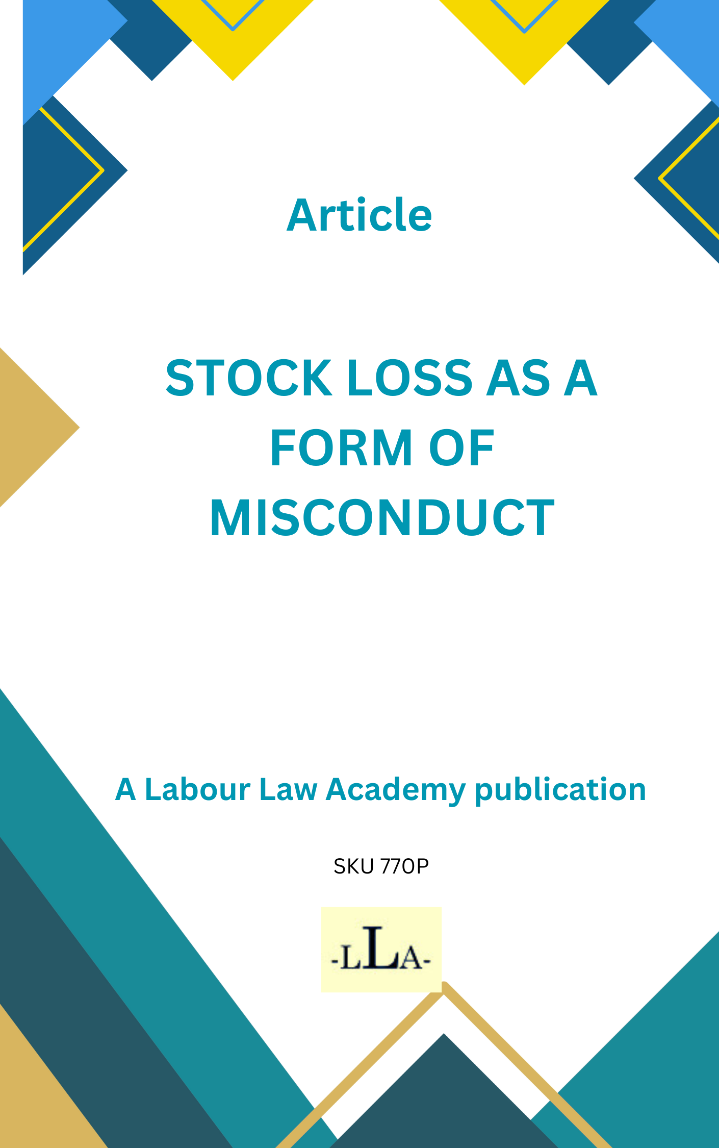 770 Stock loss as misconduct