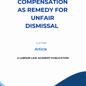 1140 Compensation as a remedy for unfair dismissal