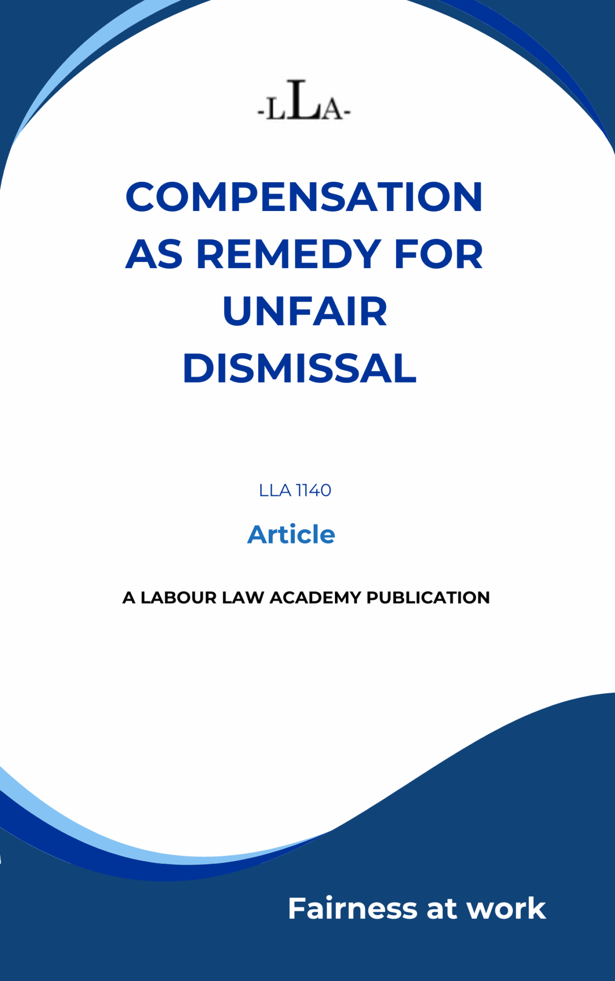 1140 Compensation as a remedy for unfair dismissal