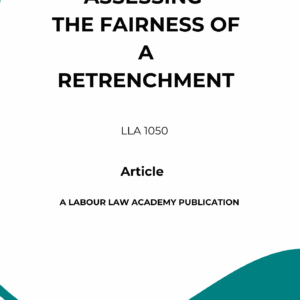 1050 Assessing retrenchment disputes