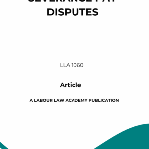 1060 Severance pay disputes