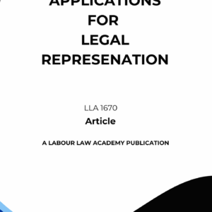 1670 Applications for legal representation