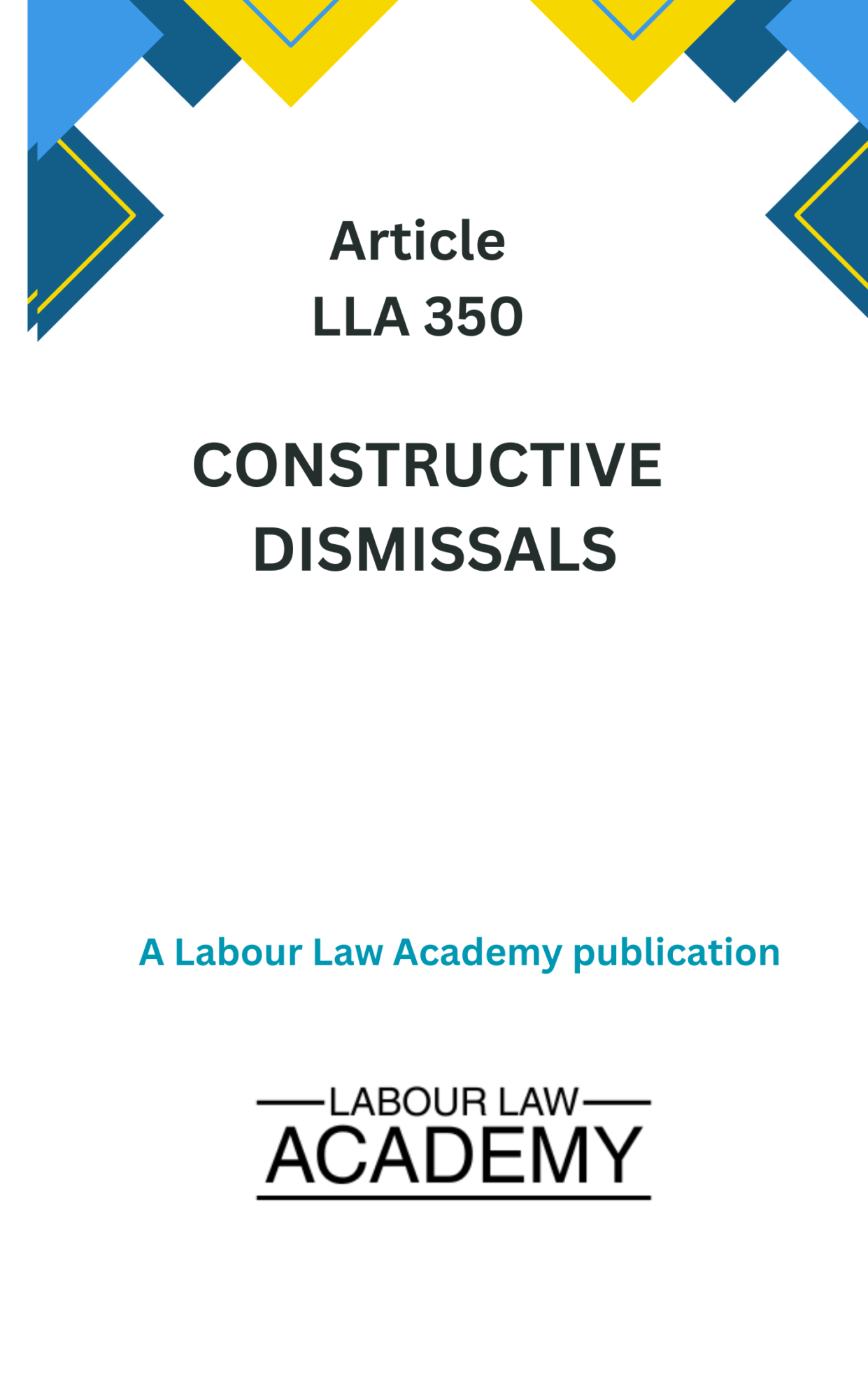 350 Constructive dismissal